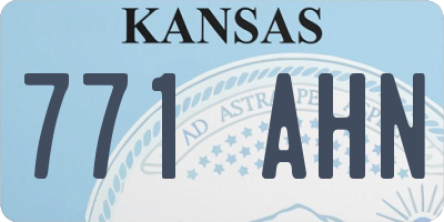 KS license plate 771AHN