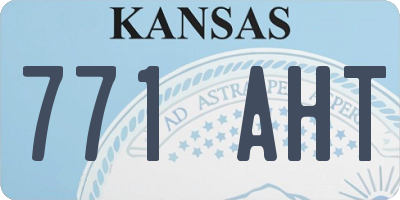 KS license plate 771AHT