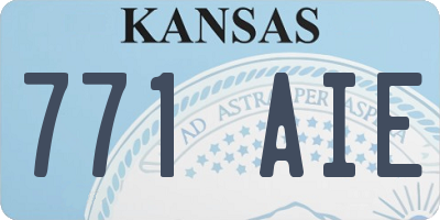 KS license plate 771AIE