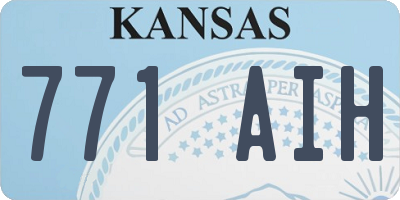 KS license plate 771AIH