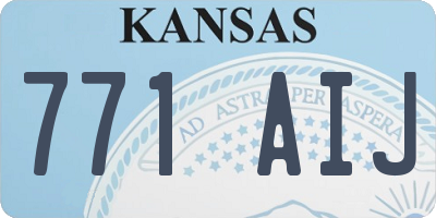 KS license plate 771AIJ