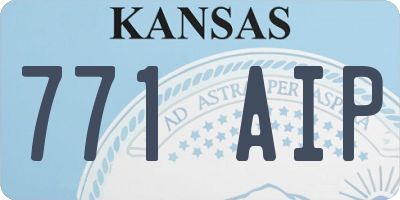 KS license plate 771AIP