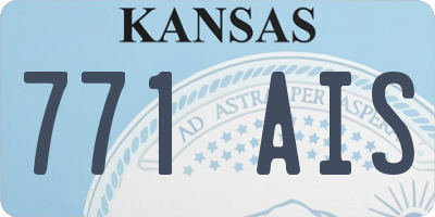 KS license plate 771AIS