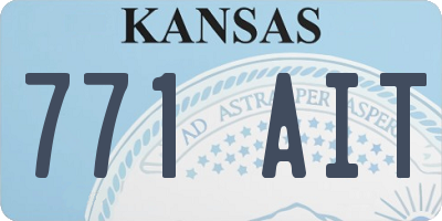 KS license plate 771AIT