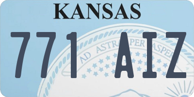 KS license plate 771AIZ