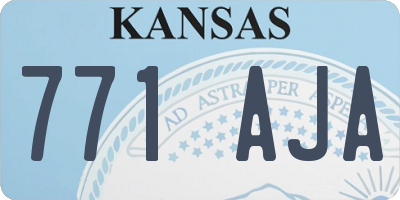 KS license plate 771AJA