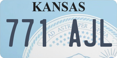KS license plate 771AJL