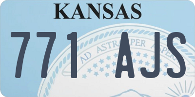 KS license plate 771AJS