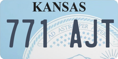 KS license plate 771AJT