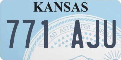KS license plate 771AJU