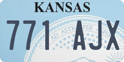 KS license plate 771AJX