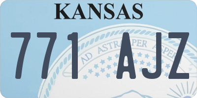 KS license plate 771AJZ