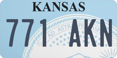 KS license plate 771AKN