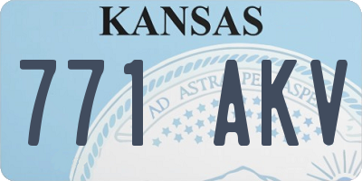 KS license plate 771AKV