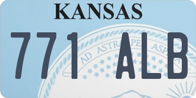 KS license plate 771ALB