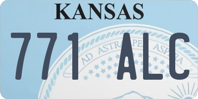 KS license plate 771ALC