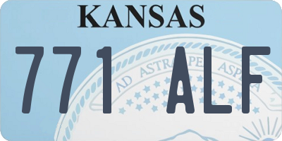 KS license plate 771ALF