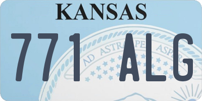 KS license plate 771ALG