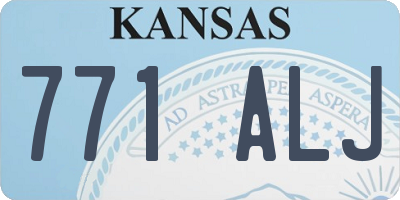 KS license plate 771ALJ