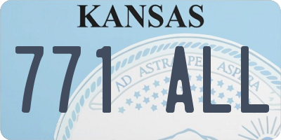 KS license plate 771ALL
