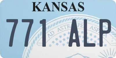 KS license plate 771ALP