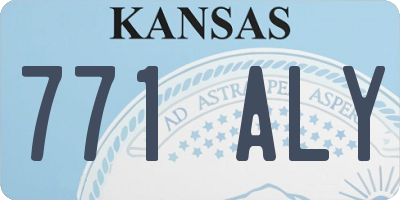 KS license plate 771ALY