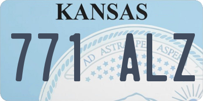 KS license plate 771ALZ