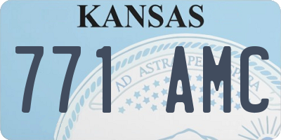 KS license plate 771AMC