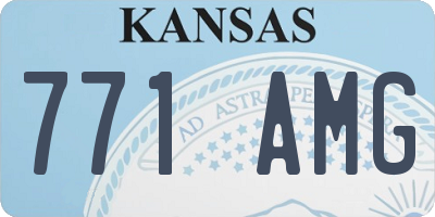 KS license plate 771AMG