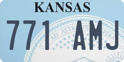 KS license plate 771AMJ