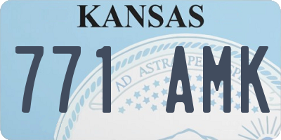 KS license plate 771AMK