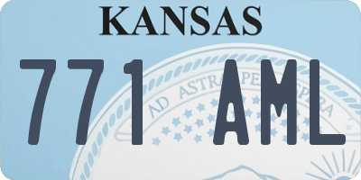 KS license plate 771AML