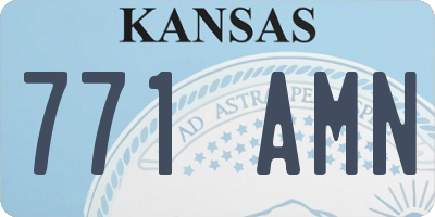 KS license plate 771AMN