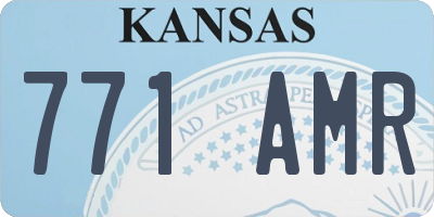 KS license plate 771AMR