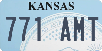 KS license plate 771AMT