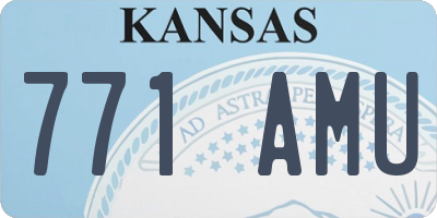 KS license plate 771AMU