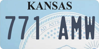 KS license plate 771AMW