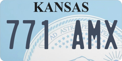 KS license plate 771AMX