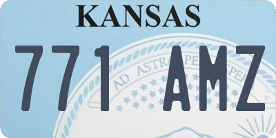 KS license plate 771AMZ