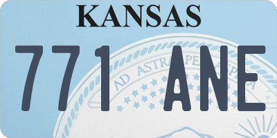 KS license plate 771ANE