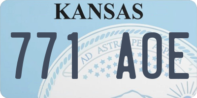 KS license plate 771AOE