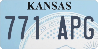 KS license plate 771APG