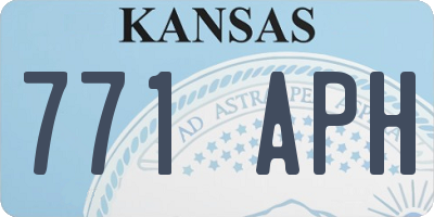 KS license plate 771APH