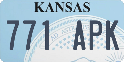 KS license plate 771APK
