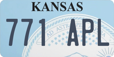 KS license plate 771APL