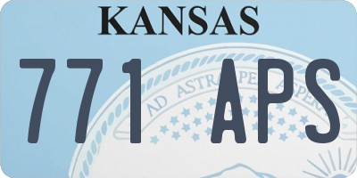 KS license plate 771APS
