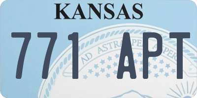 KS license plate 771APT