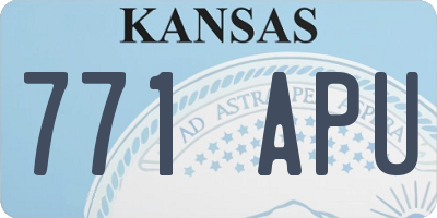 KS license plate 771APU