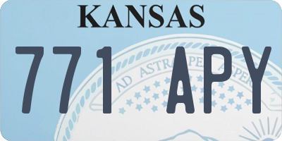 KS license plate 771APY