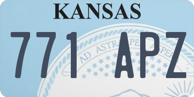 KS license plate 771APZ